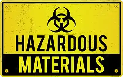 Evans Delivery Dallas Intermodal HAZMAT hazardous material Shipping solutions sign