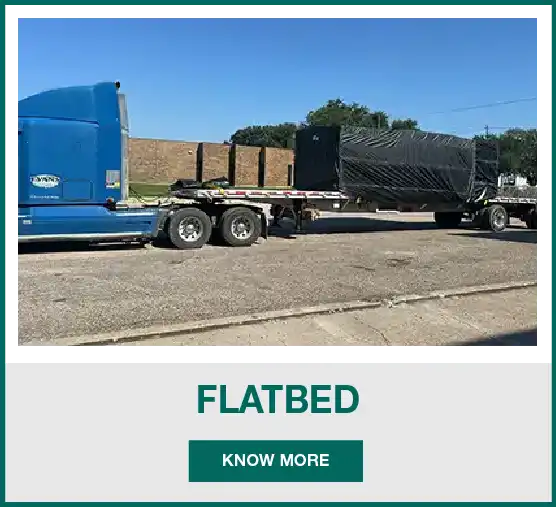 Evans Delivery Dallas Loaded flatbed trailer
